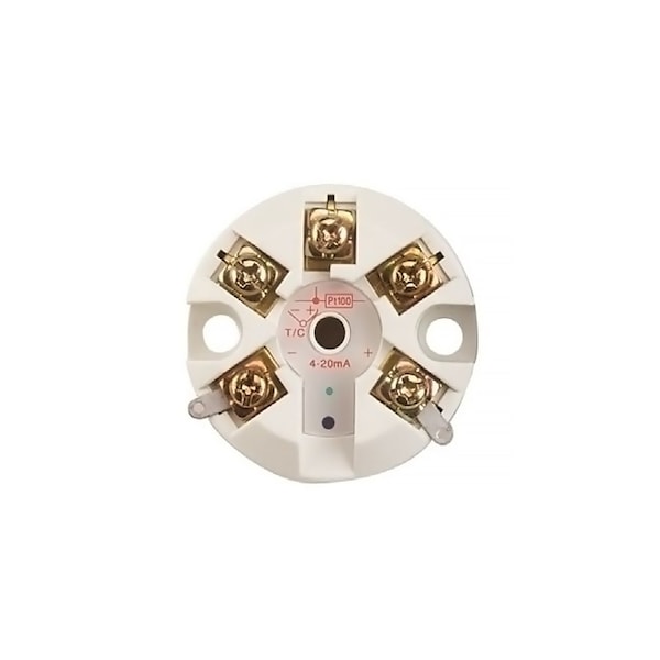 Push-button temperature transmitter, thermistor (2252 ohm) input.